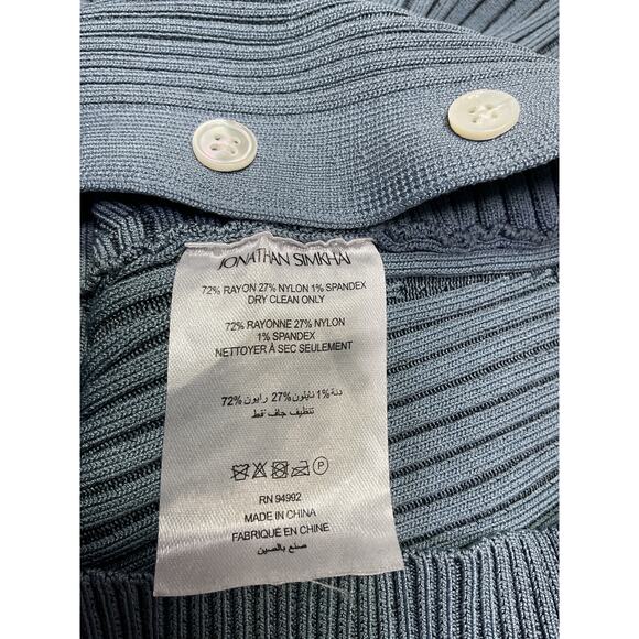 Simkhai 'Sol' Blue Rayon Crop Top Size XS - Picture 5 of 5